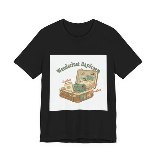 Wanderlust Daydreams Tee | retro travel stamp, postcard vintage tee
