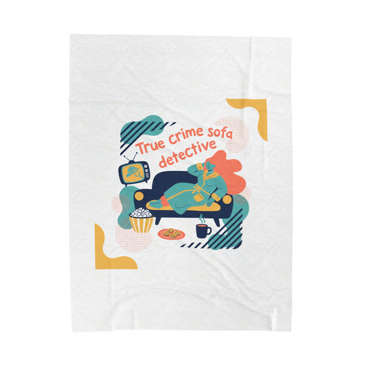 True Crime Sofa Detective Velveteen Plush Blanket