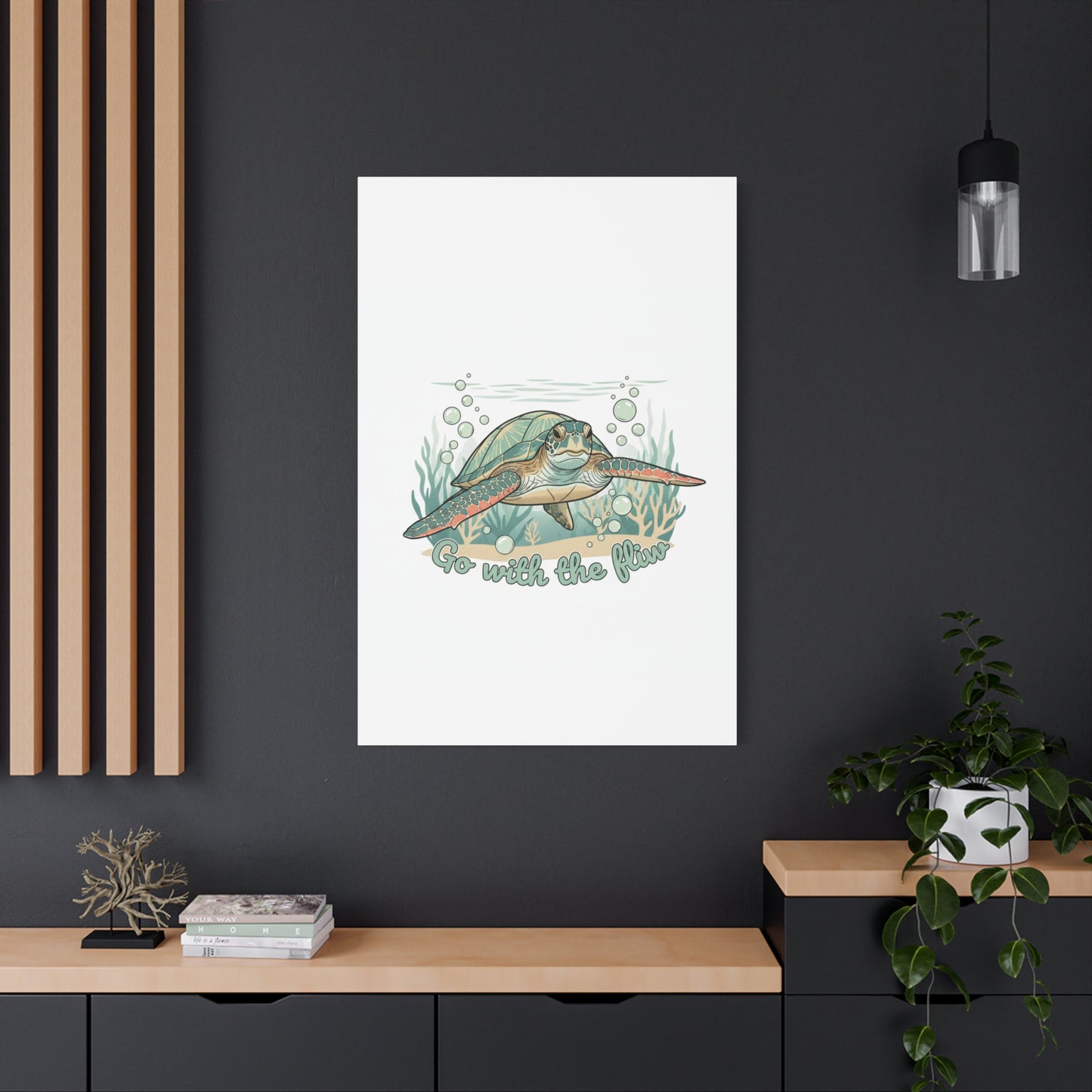 Go with the Flow Turtle Canvas