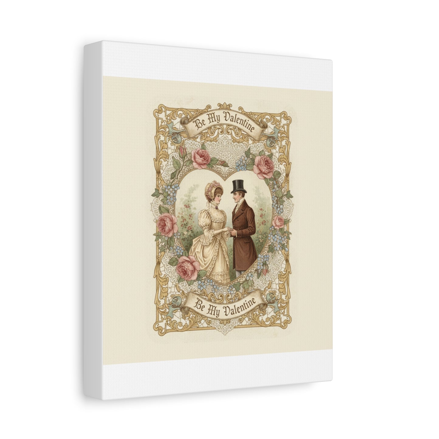Victorian Valentine Print Canvas | Retro Americana, Vintage Romance
