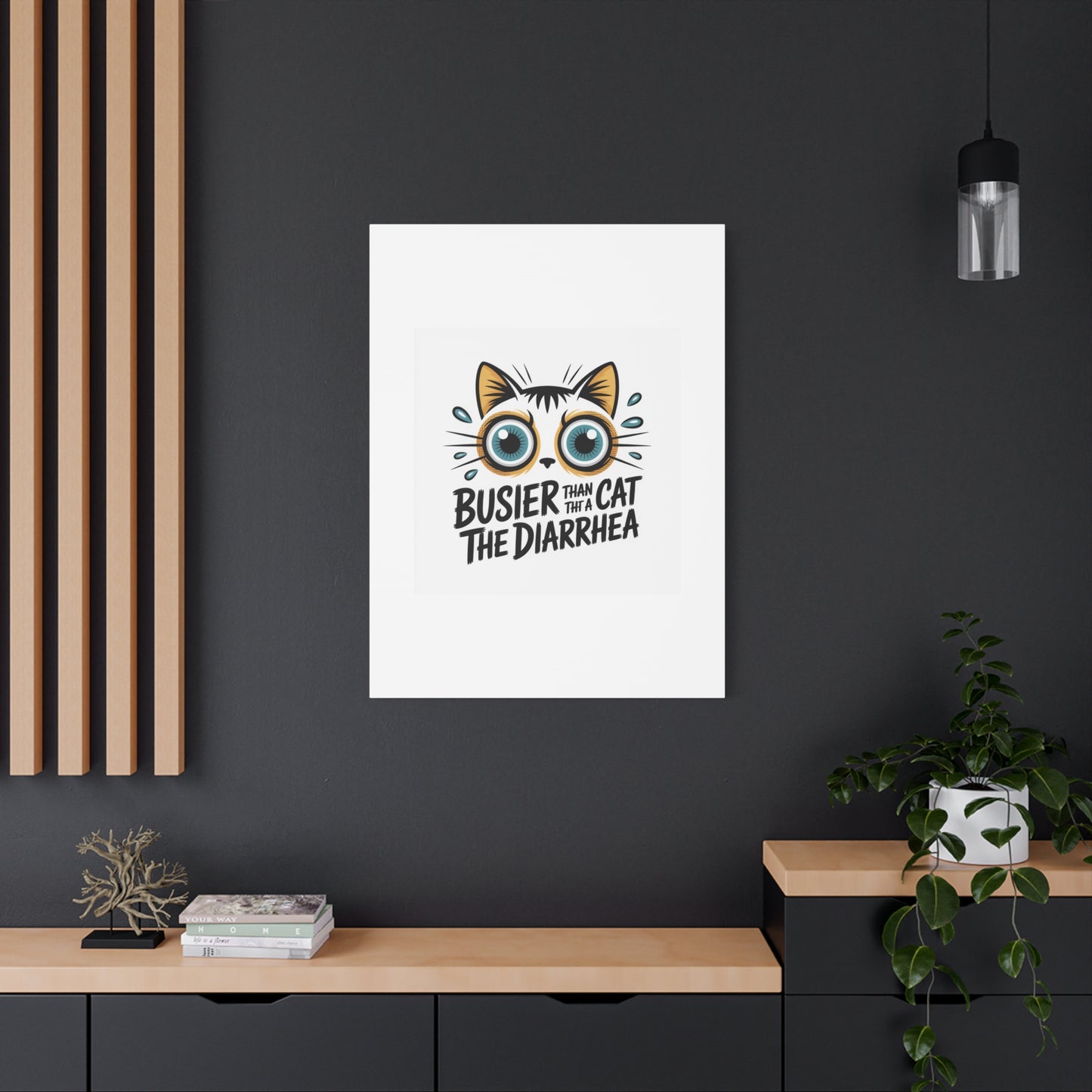Humorous Cat  Canvas Wall Art