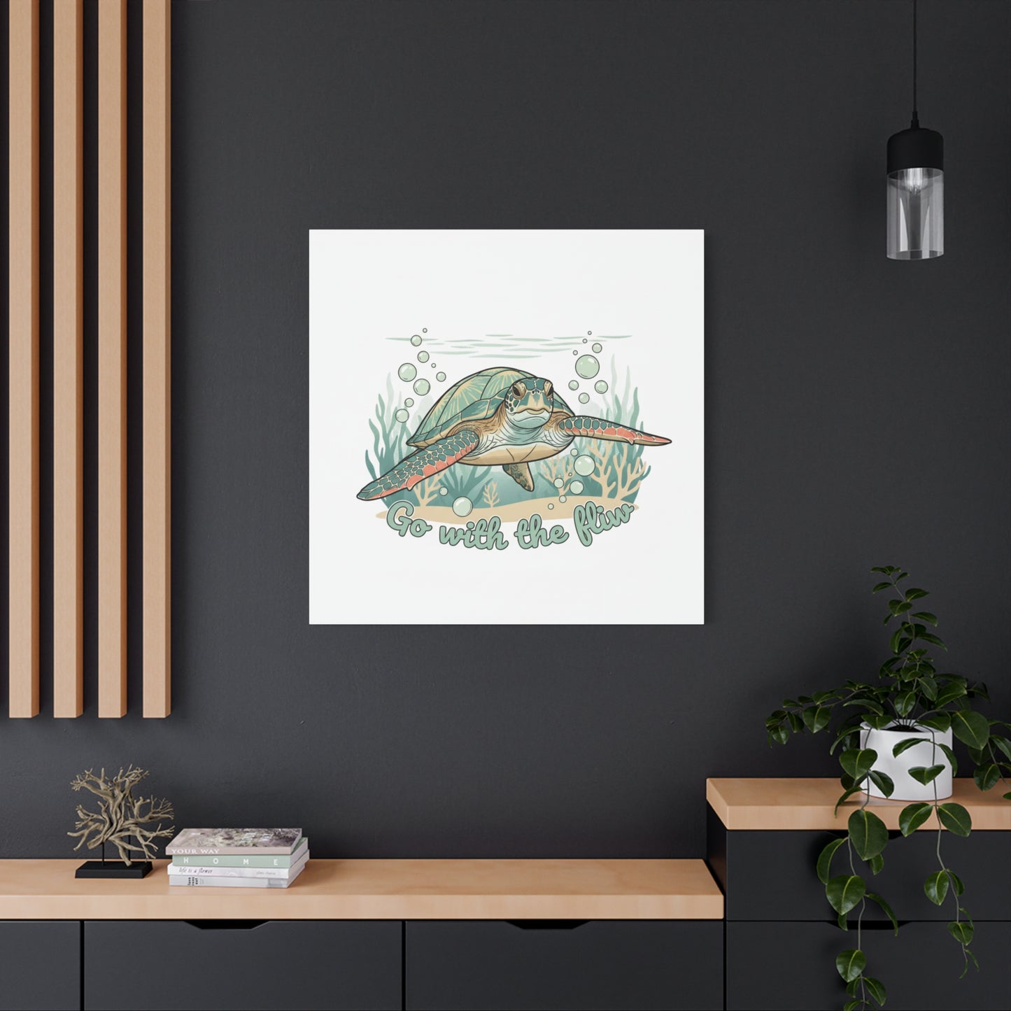 Go with the Flow Turtle Canvas
