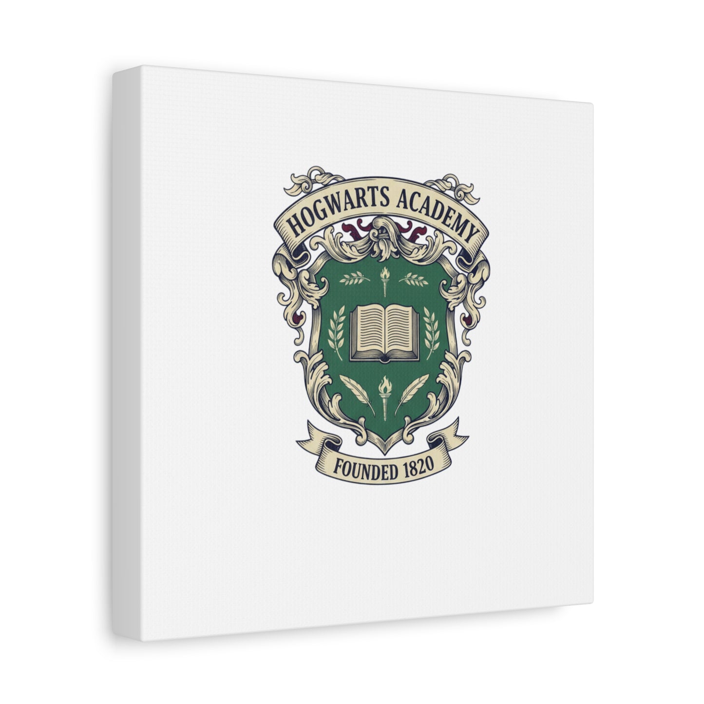 Hogwarts Ivy-Style Emblem Canvas | vintage club logo, old money crest