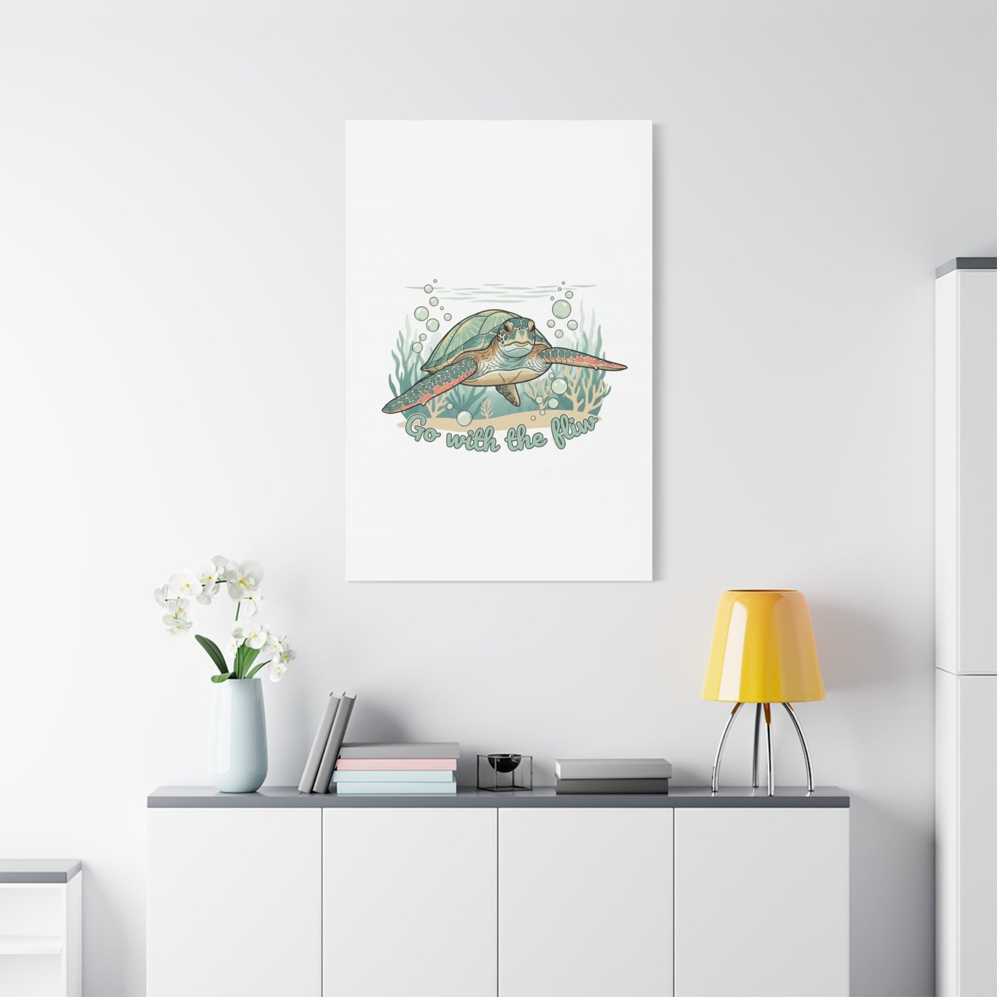 Go with the Flow Turtle Canvas