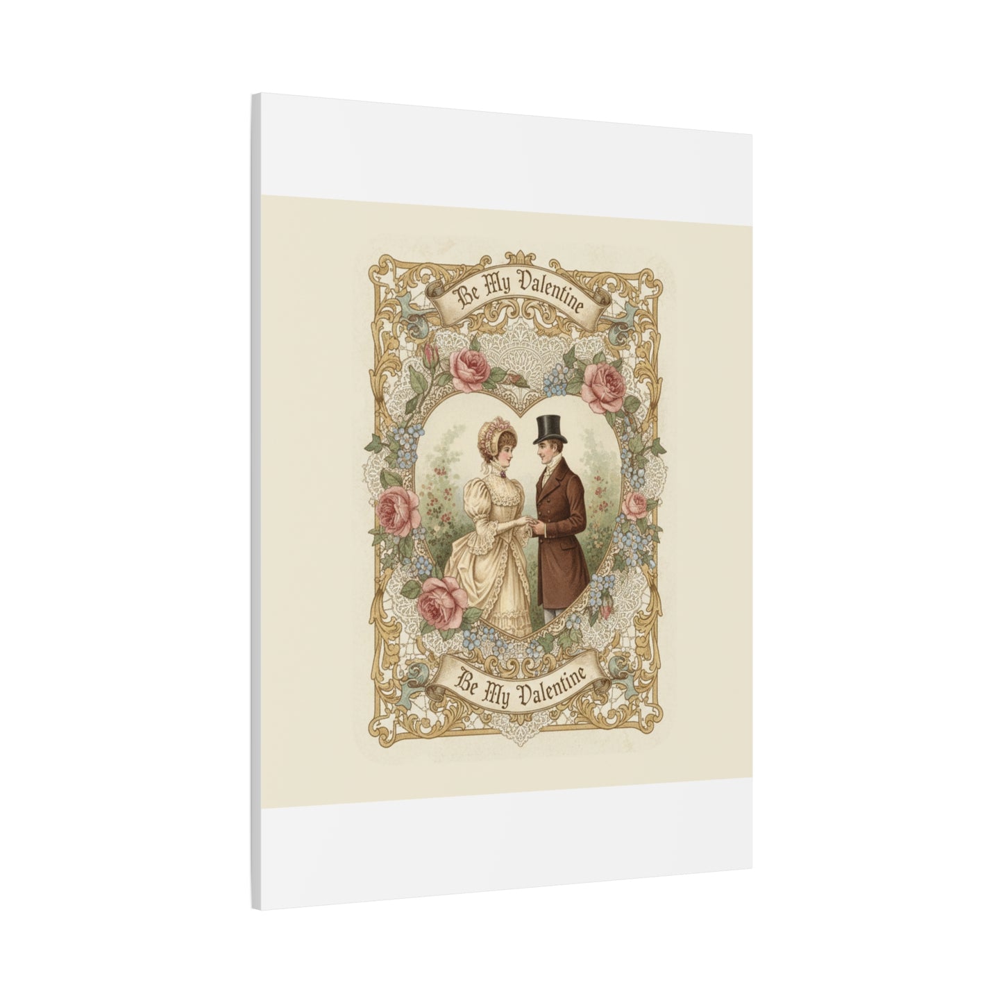 Victorian Valentine Print Canvas | Retro Americana, Vintage Romance