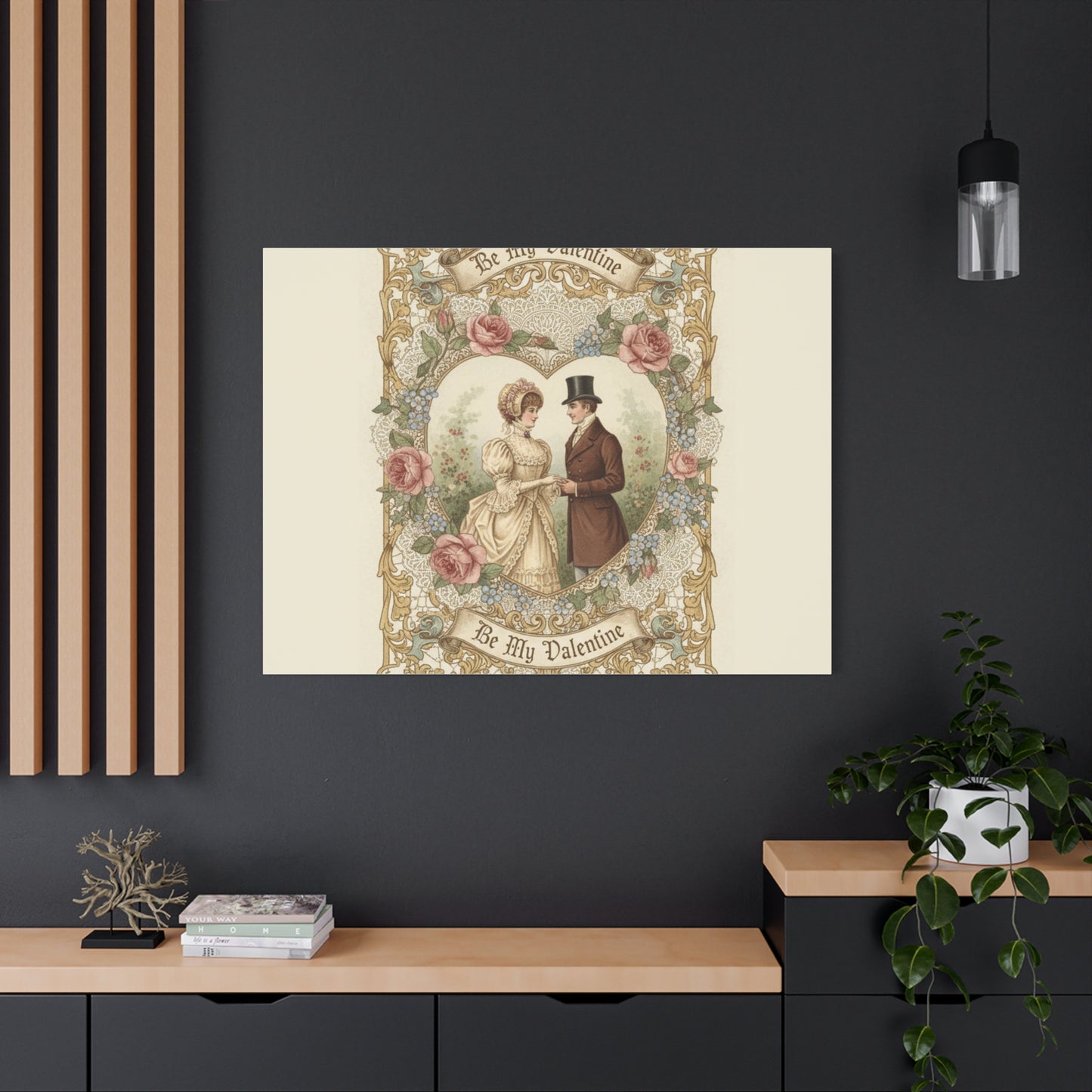 Victorian Valentine Print Canvas | Retro Americana, Vintage Romance