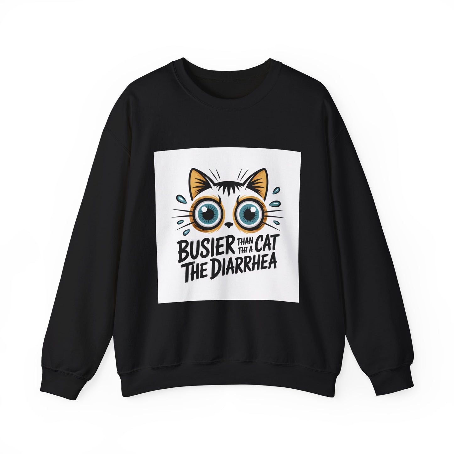 Funny Cat Illustration Sweatshirt