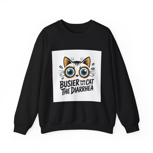 Funny Cat Illustration Sweatshirt