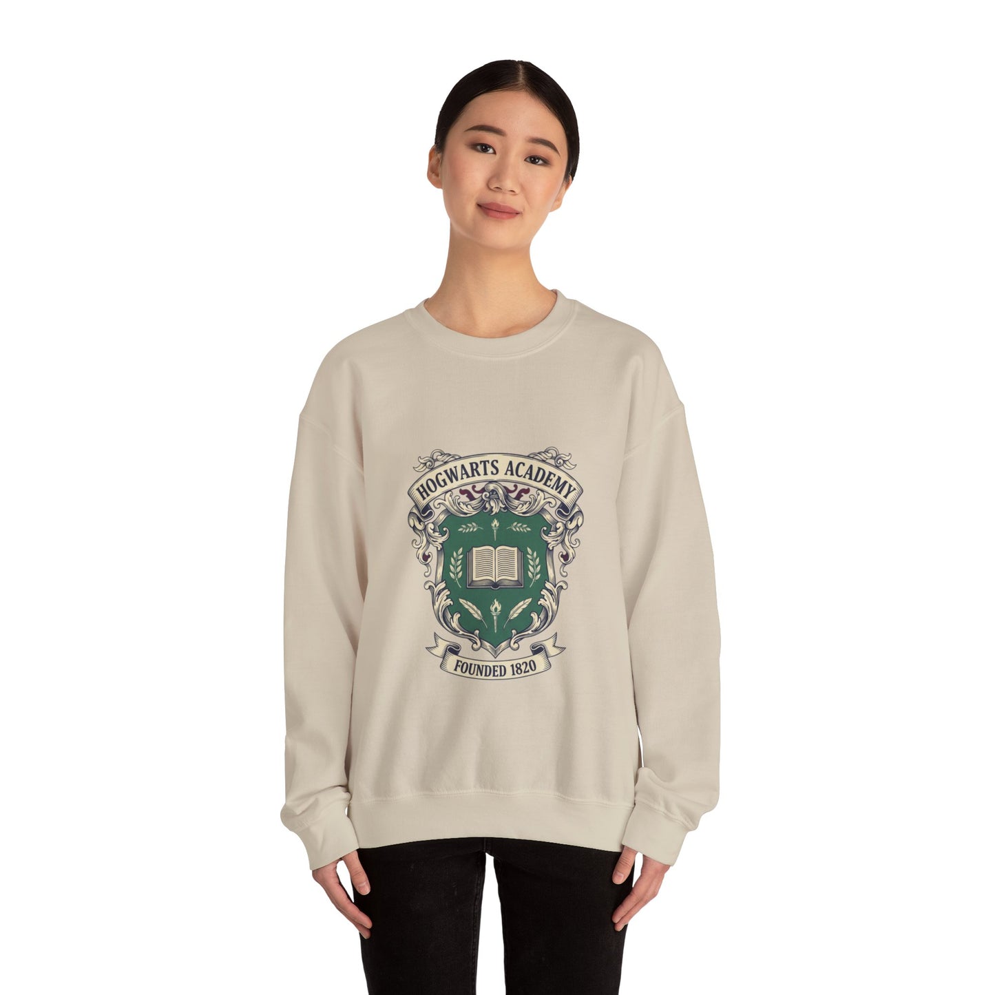 Hogwarts Ivy-Style Emblem Sweatshirt | Old Money Crest, Collegiate Club Logo