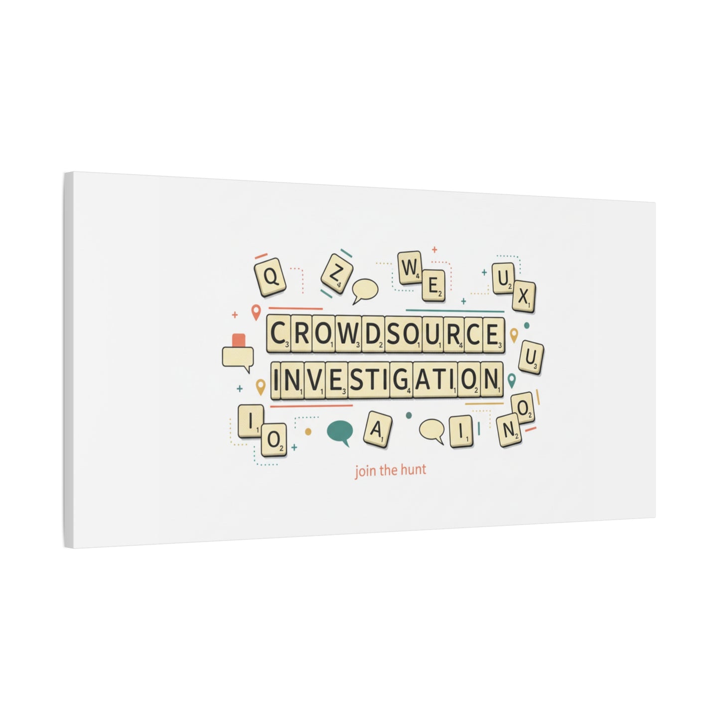 Crowdsource Investigation Canvas | Pixel Art, Gaming UI Wall Art