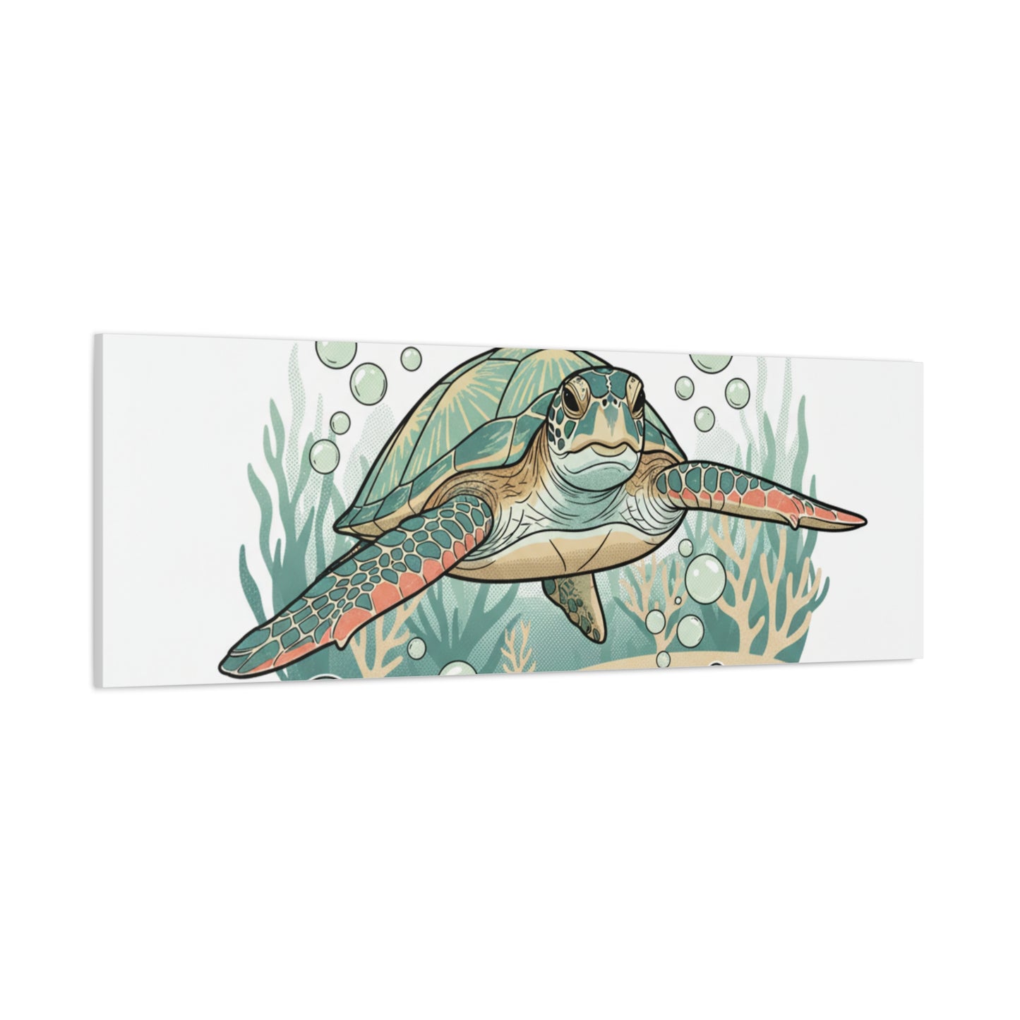 Go with the Flow Turtle Canvas