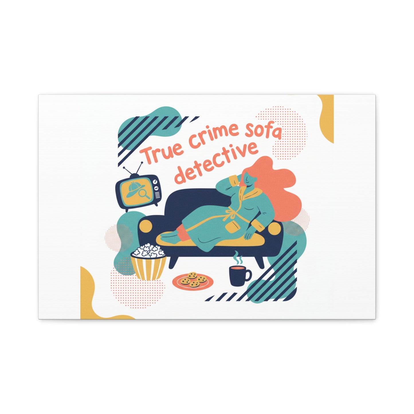 True Crime Sofa Detective Canvas