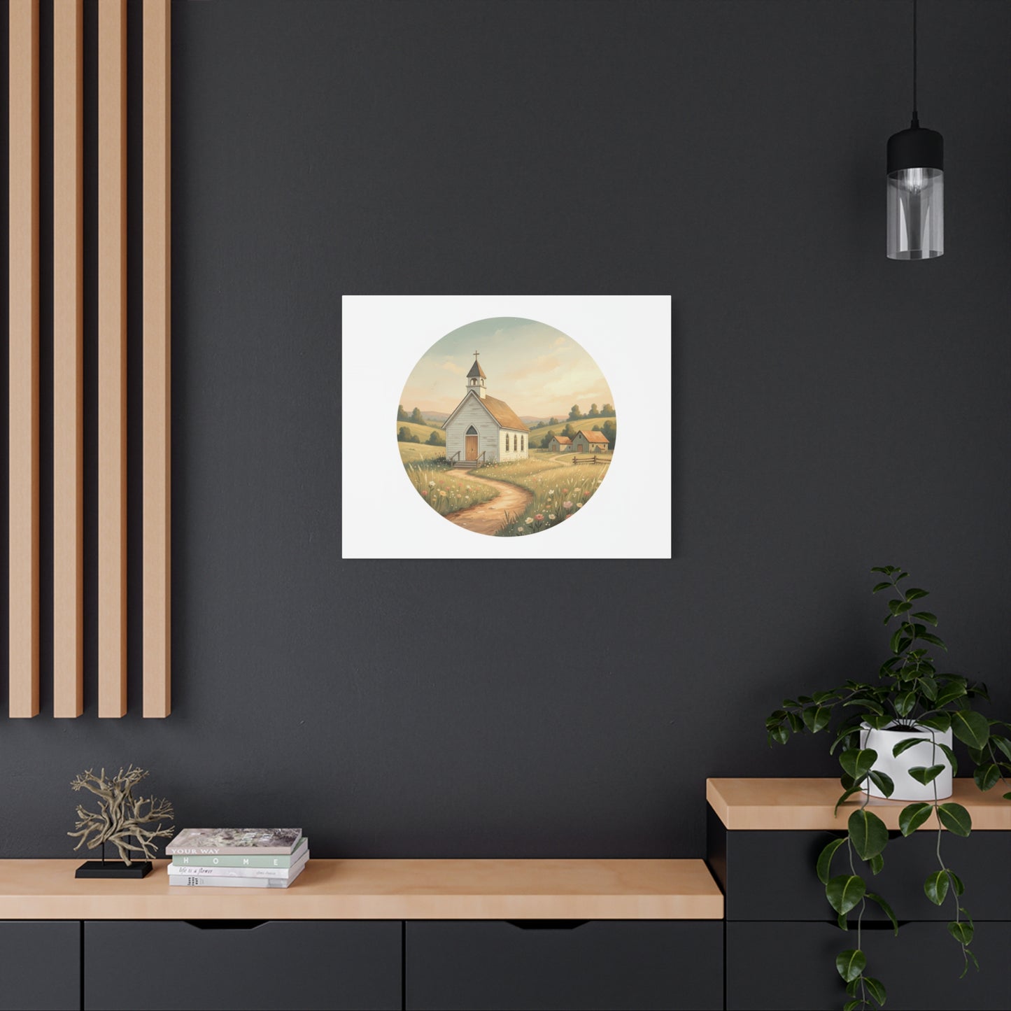 Country Church Matte Canvas, Stretched, 1.25"