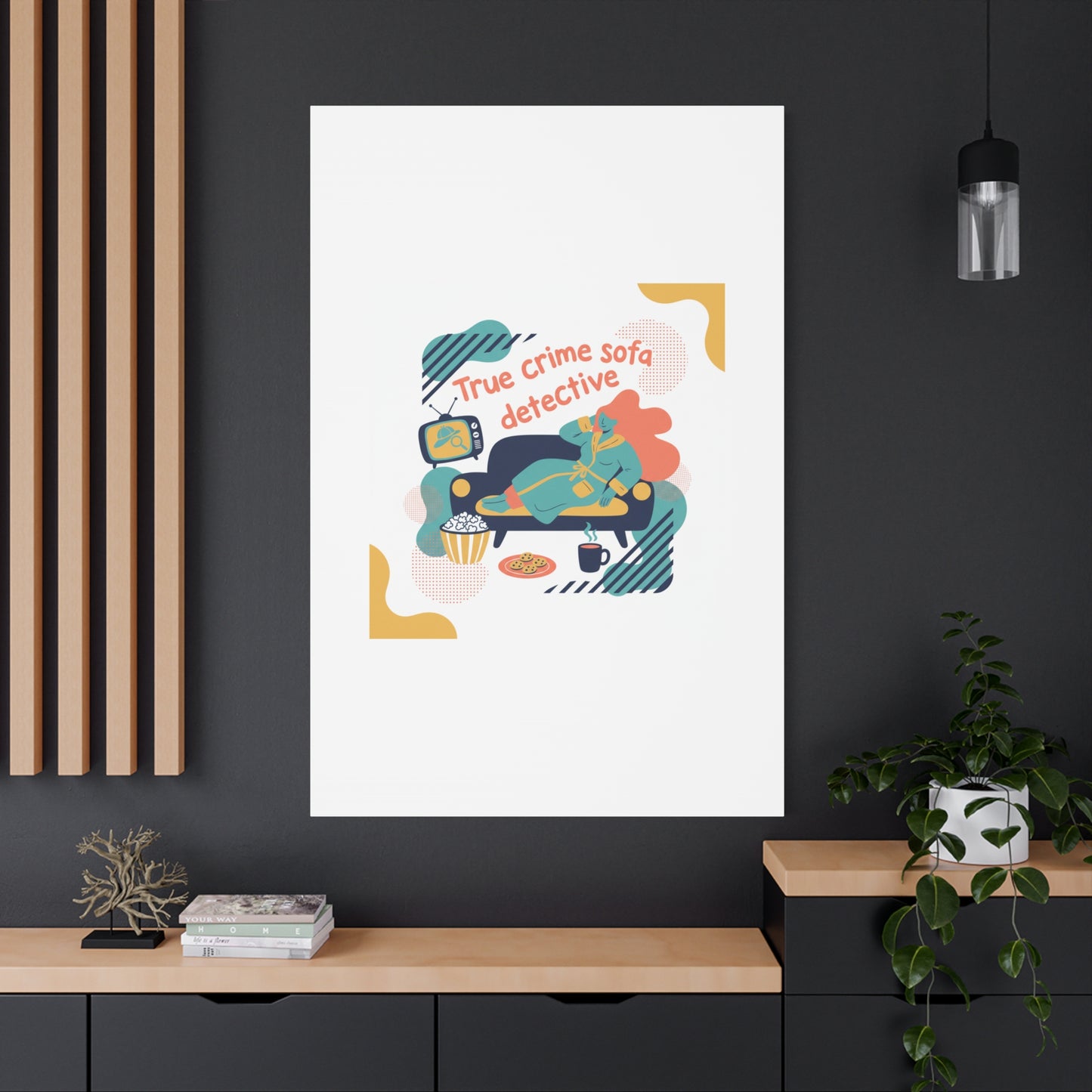 True Crime Sofa Detective Canvas