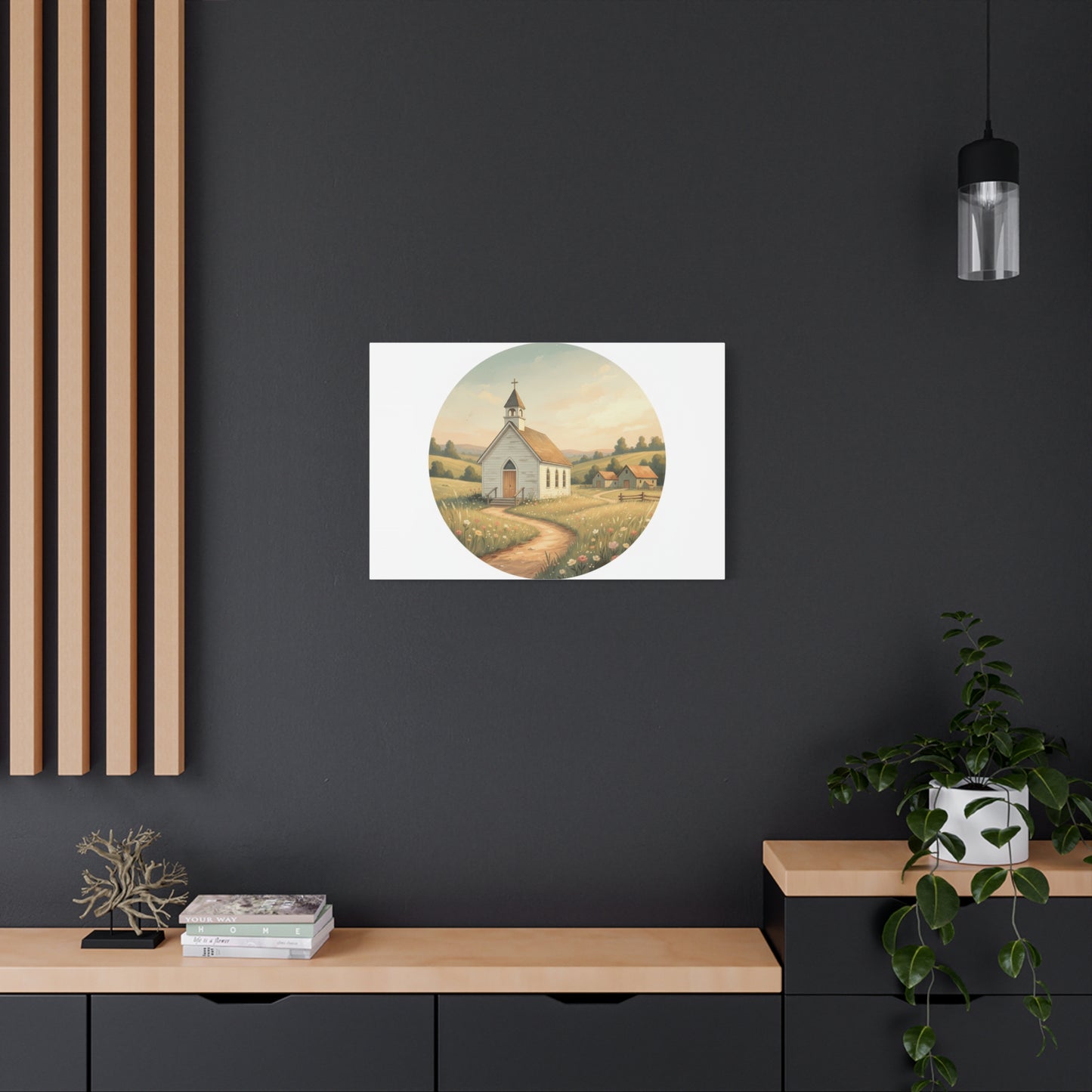 Country Church Matte Canvas, Stretched, 1.25"