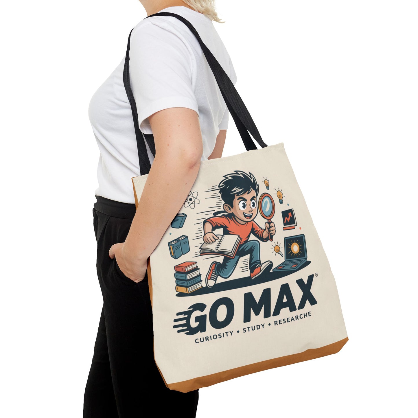 Go Max Study Tote Bag — Curiosity, Research & Learning Canvas Tote