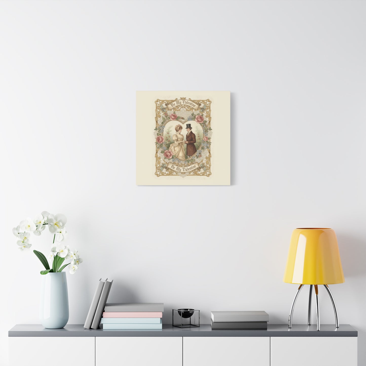 Victorian Valentine Print Canvas | Retro Americana, Vintage Romance