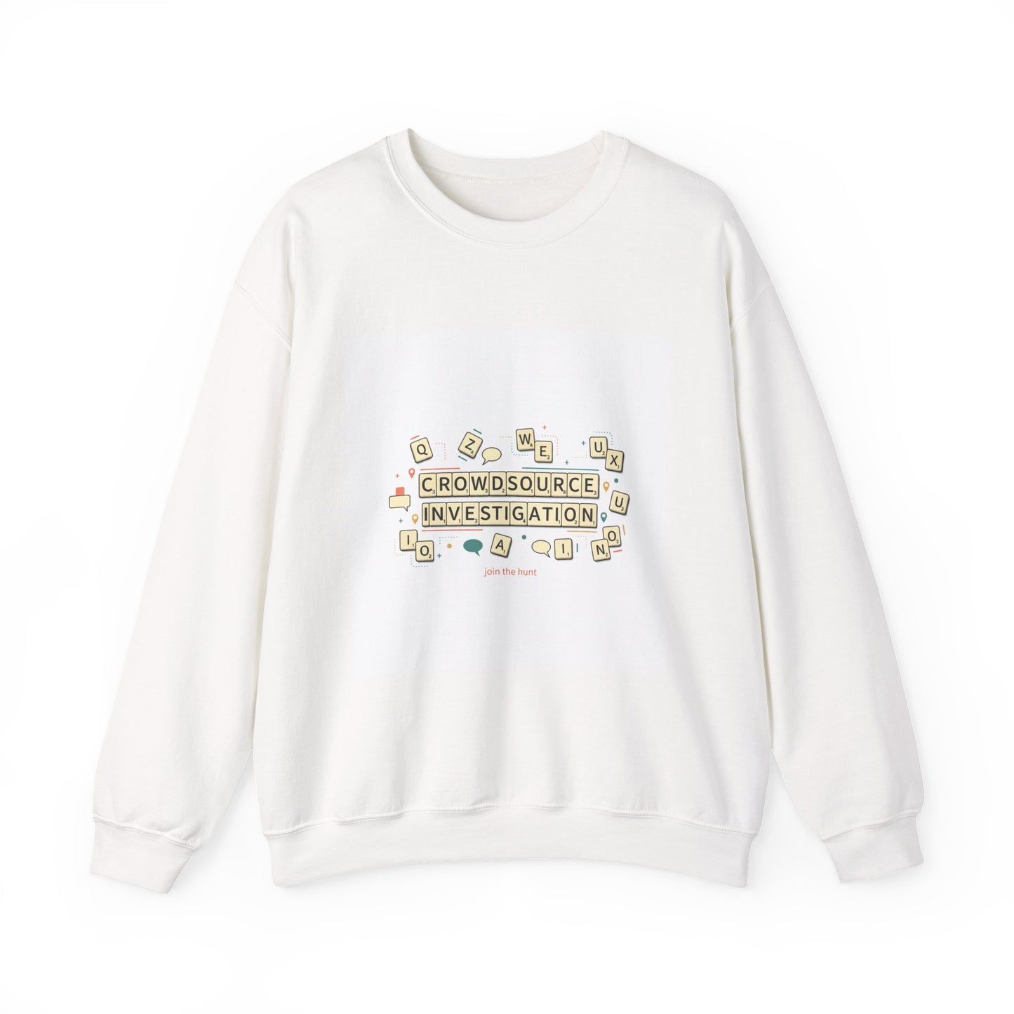 Crowdsource Investigation Crewneck Sweatshirt | pixel art gamer hoodie, indie RPG meme