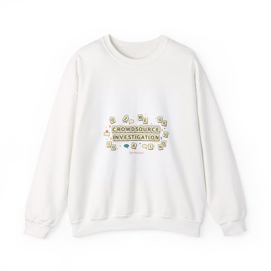 Crowdsource Investigation Crewneck Sweatshirt | pixel art gamer hoodie, indie RPG meme