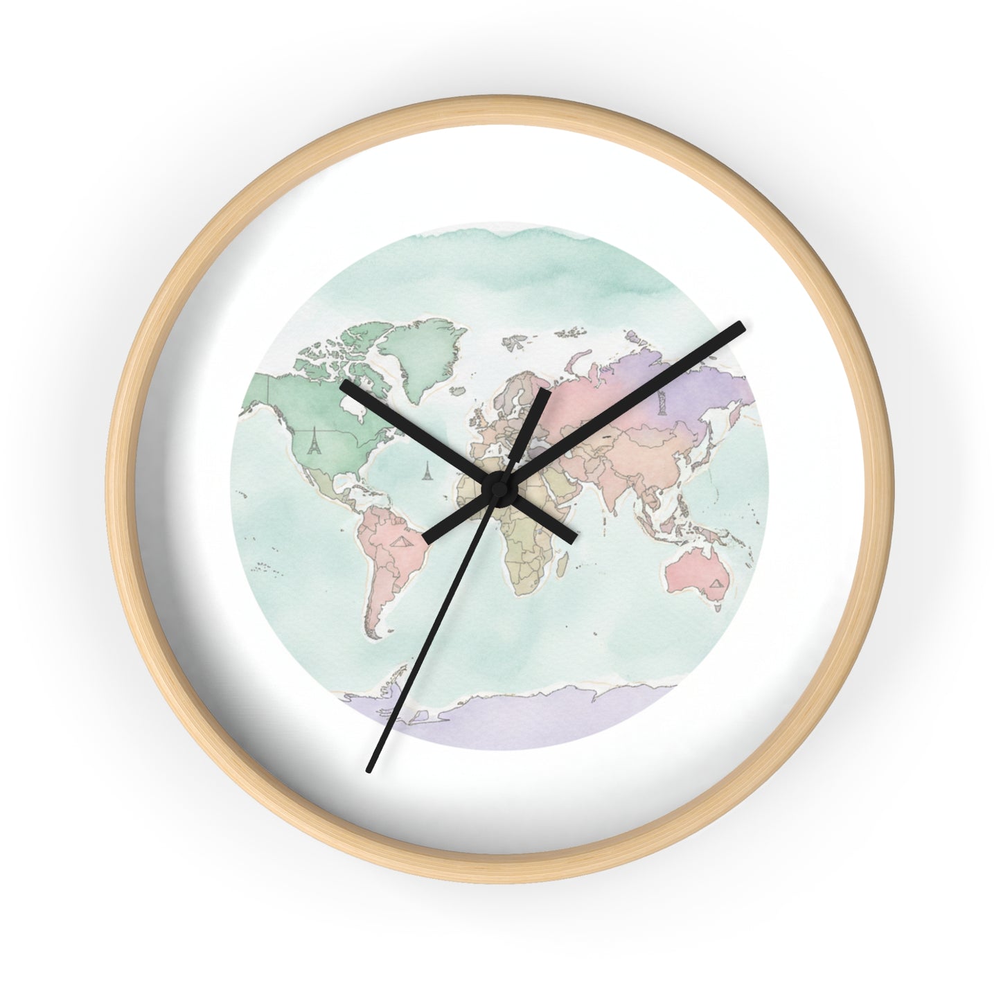 Wall Clock--World map
