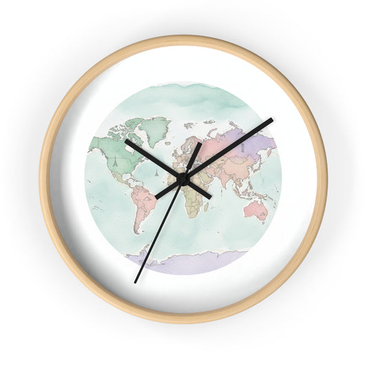 Wall Clock--World map