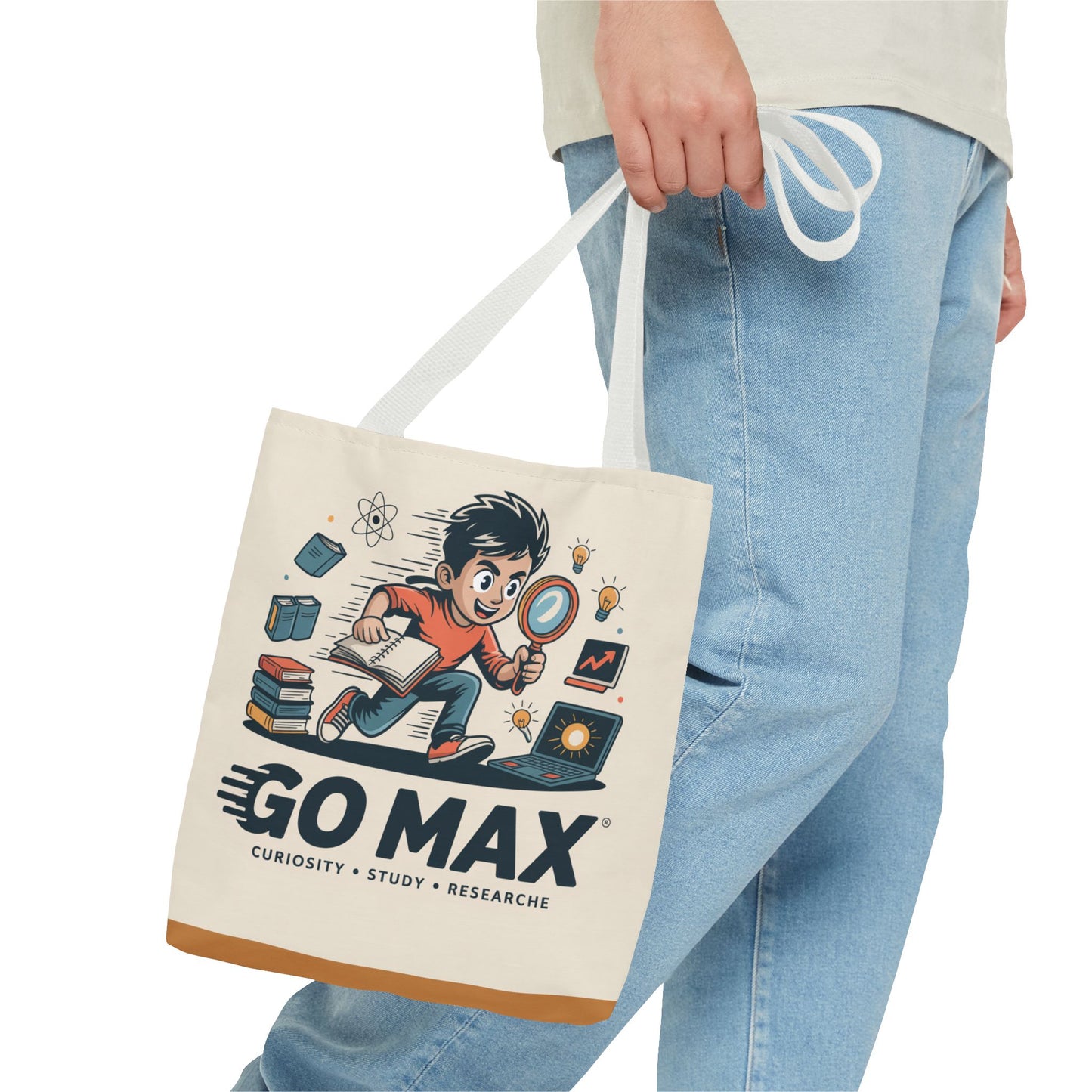 Go Max Study Tote Bag — Curiosity, Research & Learning Canvas Tote