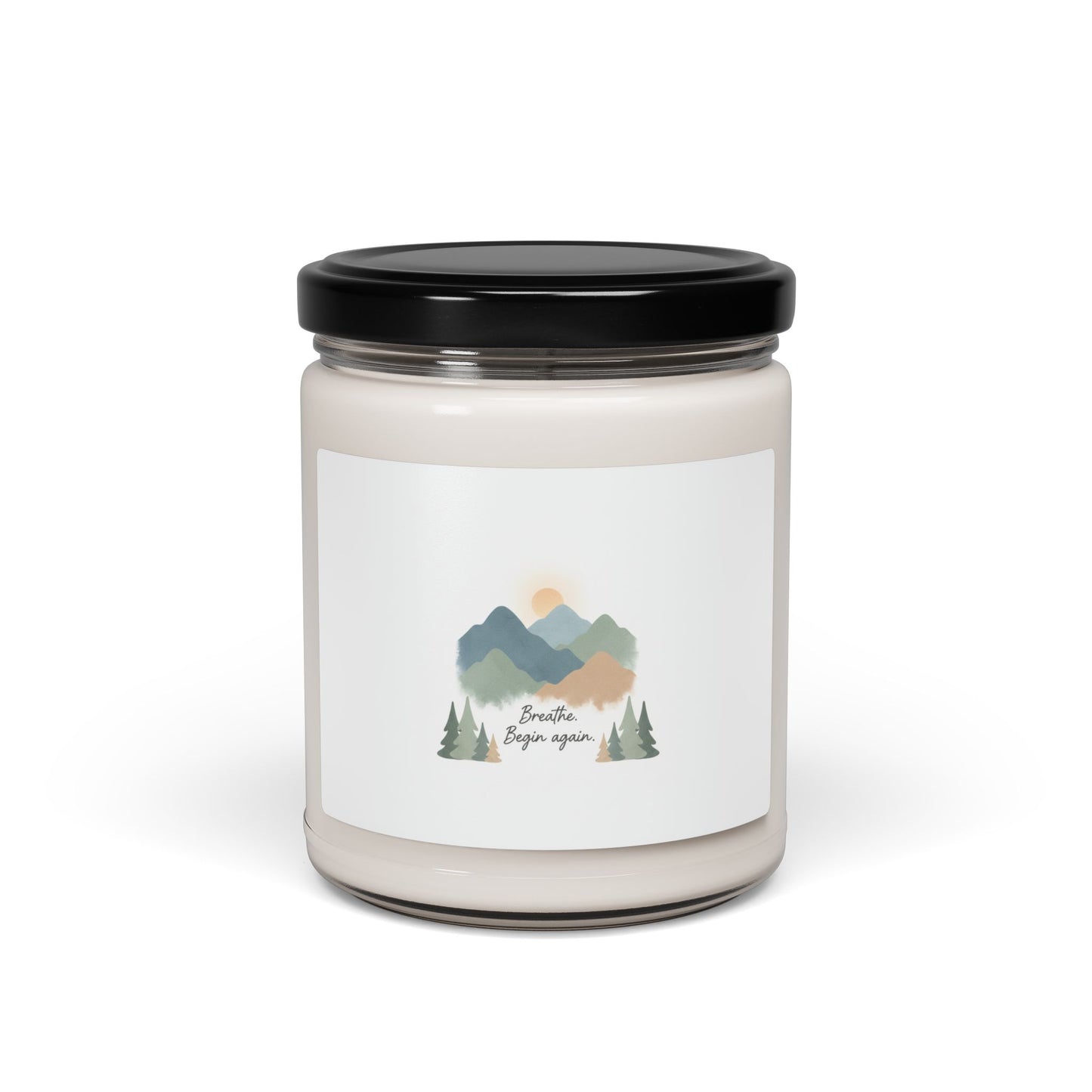 mountain--breathe and began again-- Soy Candle, 9oz
