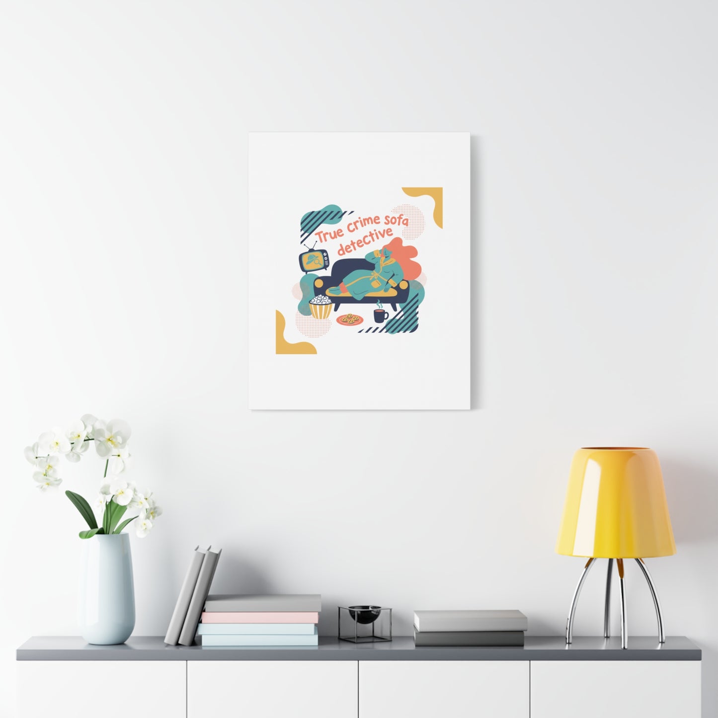 True Crime Sofa Detective Canvas