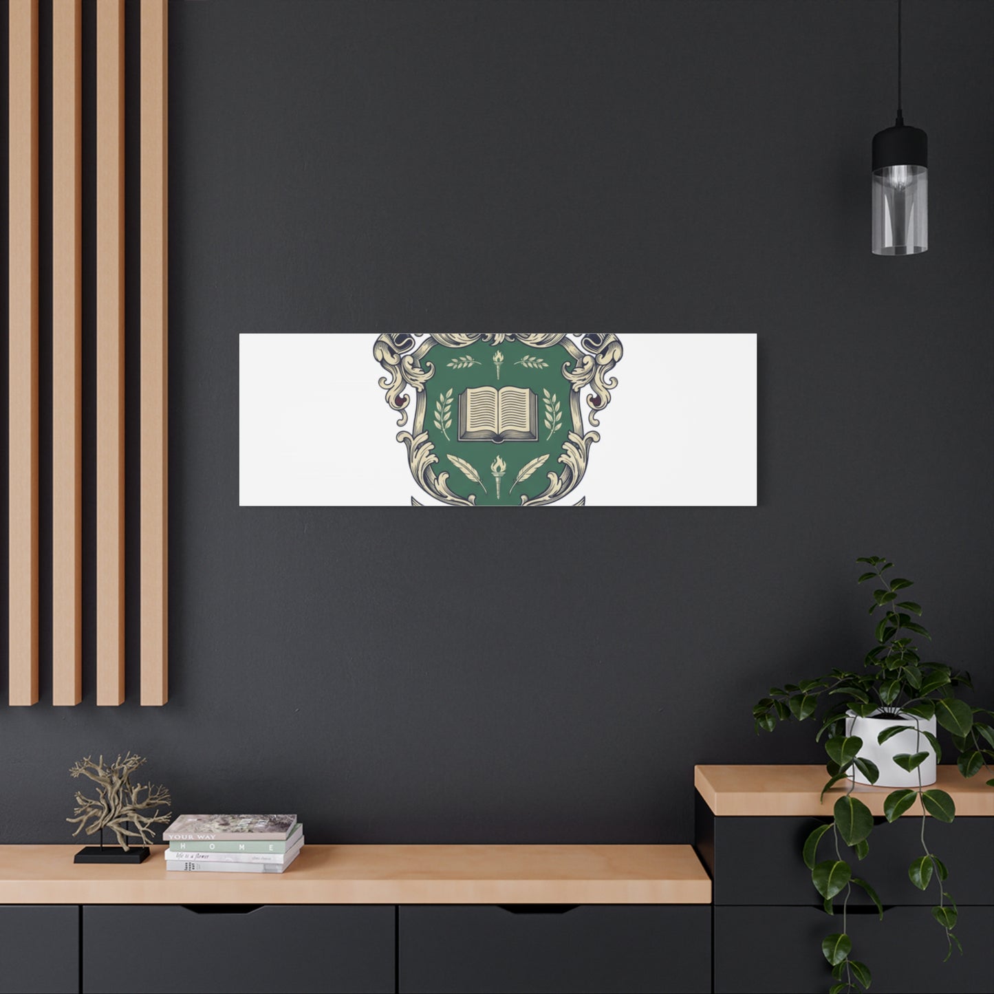 Hogwarts Ivy-Style Emblem Canvas | vintage club logo, old money crest