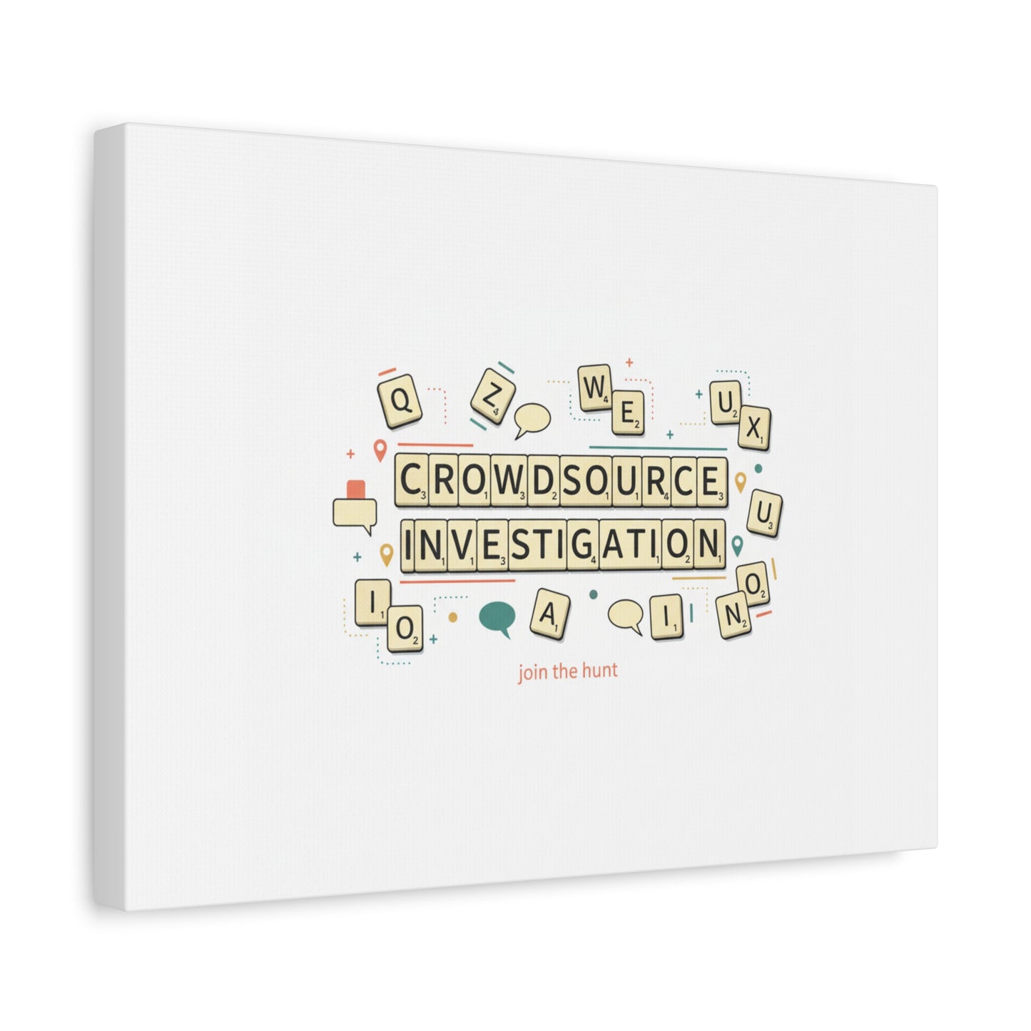 Crowdsource Investigation Canvas | Pixel Art, Gaming UI Wall Art