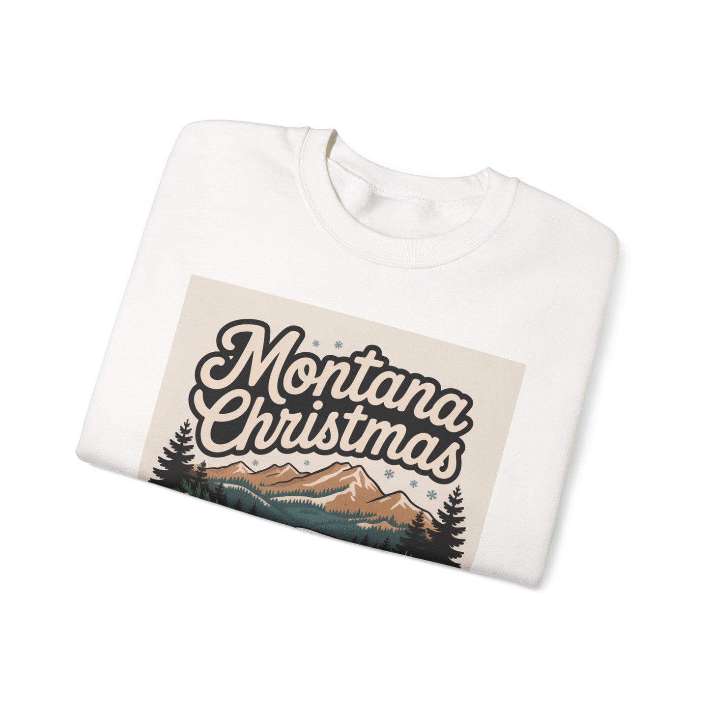Montana Christmas Sweatshirt — Vintage Red Truck Holiday Crewneck