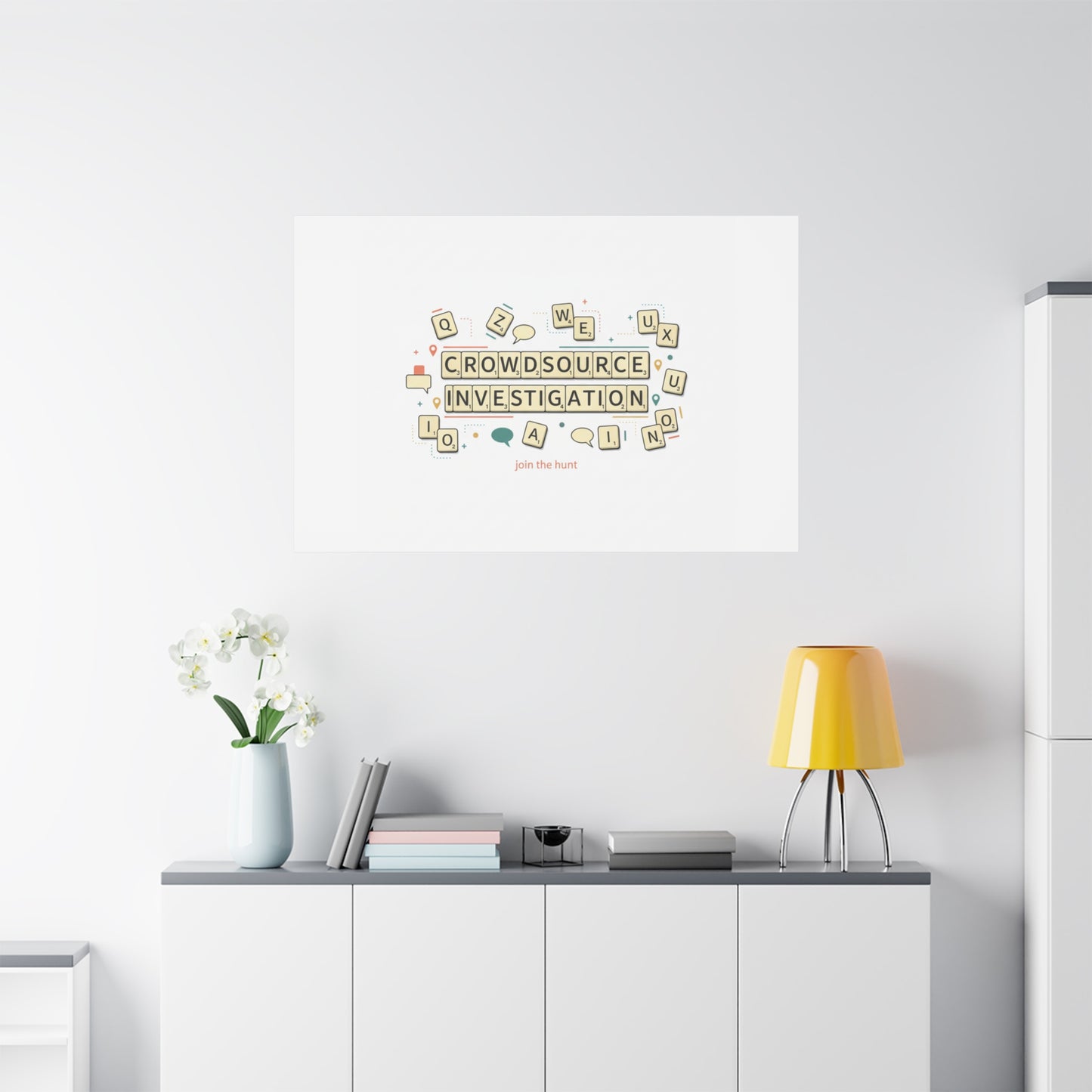 Crowdsource Investigation Canvas | Pixel Art, Gaming UI Wall Art
