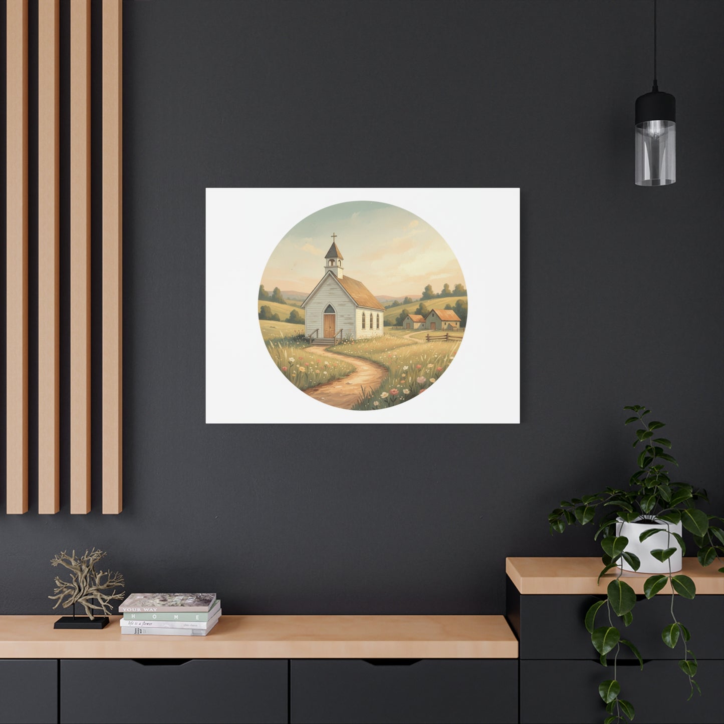 Country Church Matte Canvas, Stretched, 1.25"