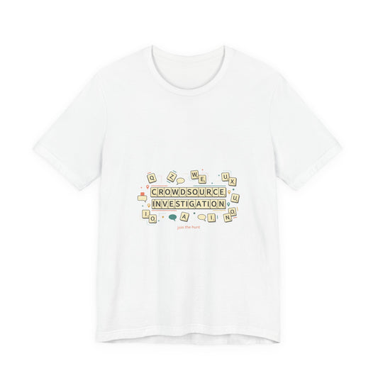 Crowdsource Investigation Tee | pixel art gamer shirt, indie RPG meme