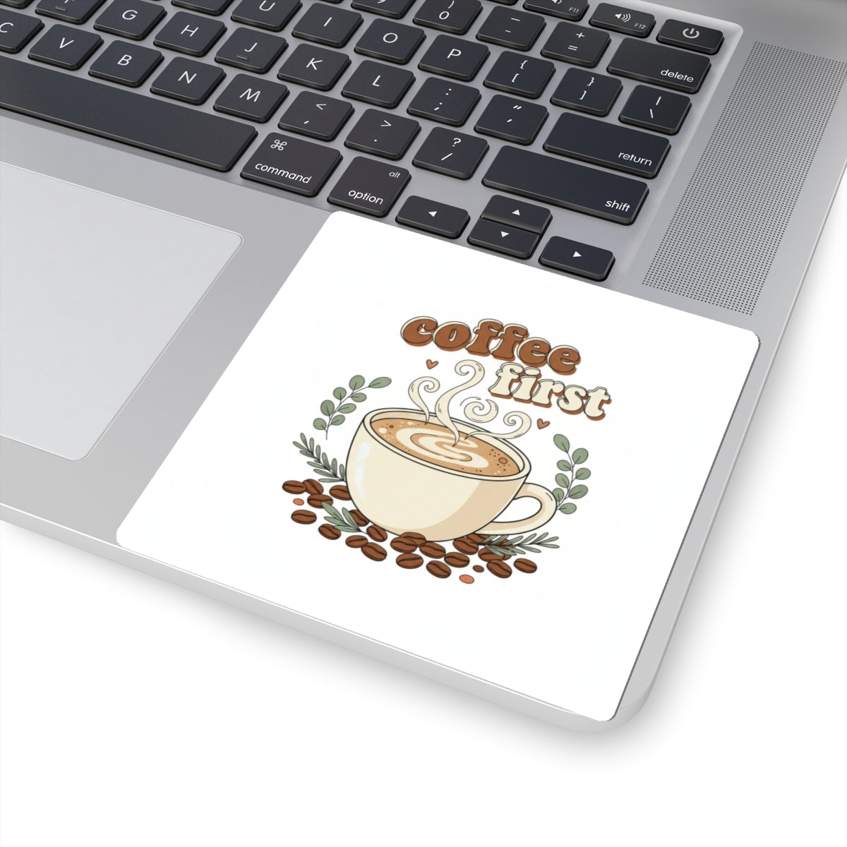 Coffee First Sticker | coffee aesthetic, latte art design