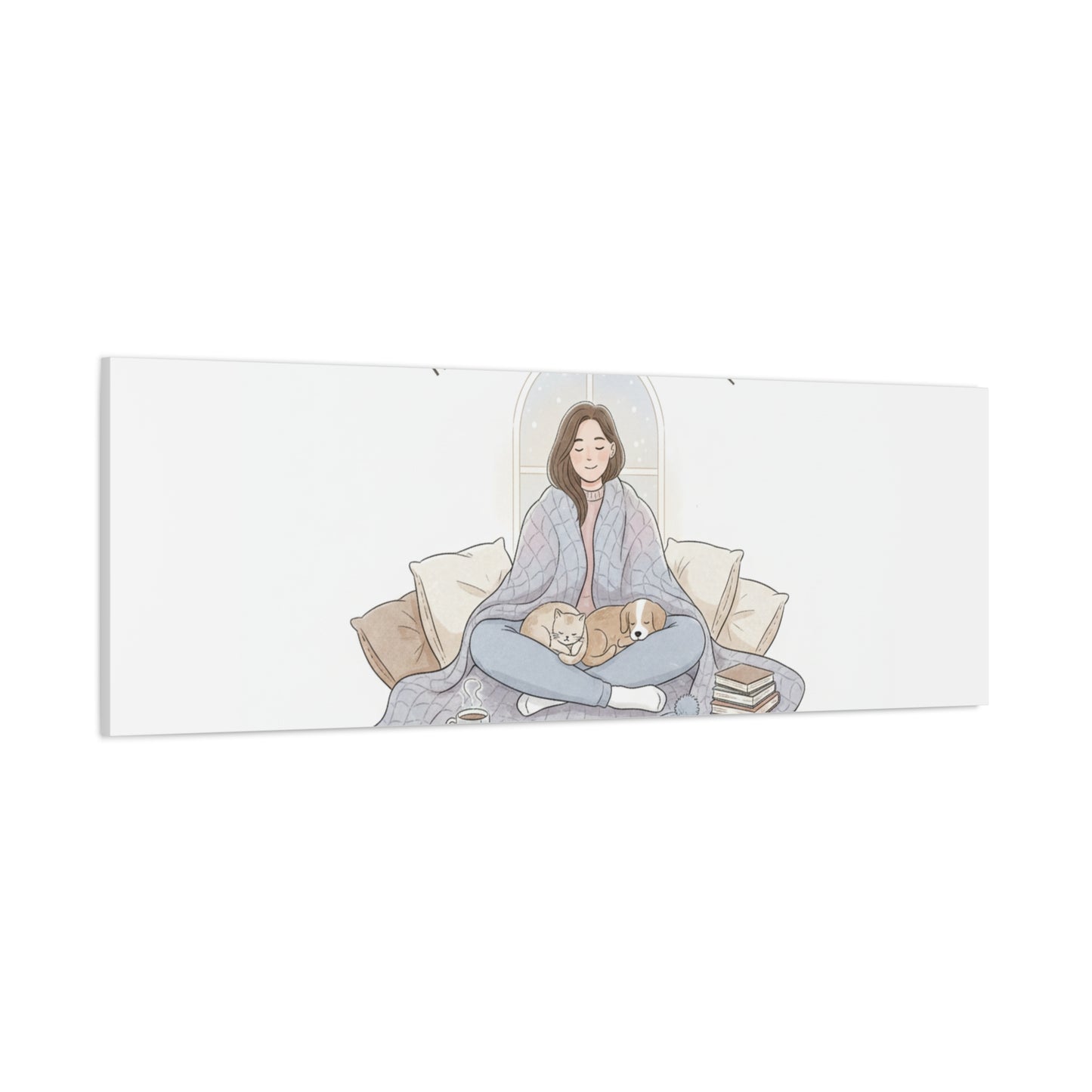 Home Is Where I Find Peace Canvas | Cozy Homebody Wall Art, Introvert Winter