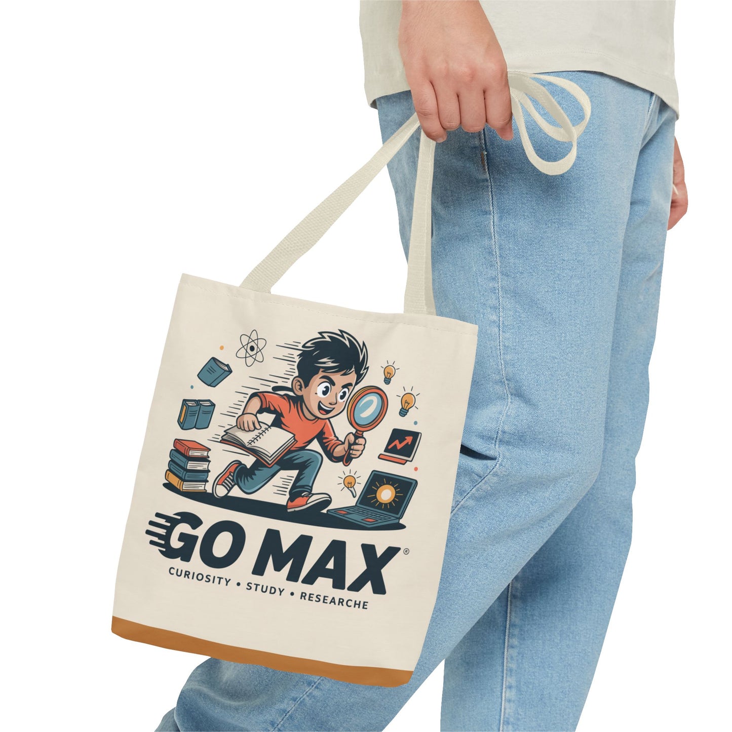 Go Max Study Tote Bag — Curiosity, Research & Learning Canvas Tote