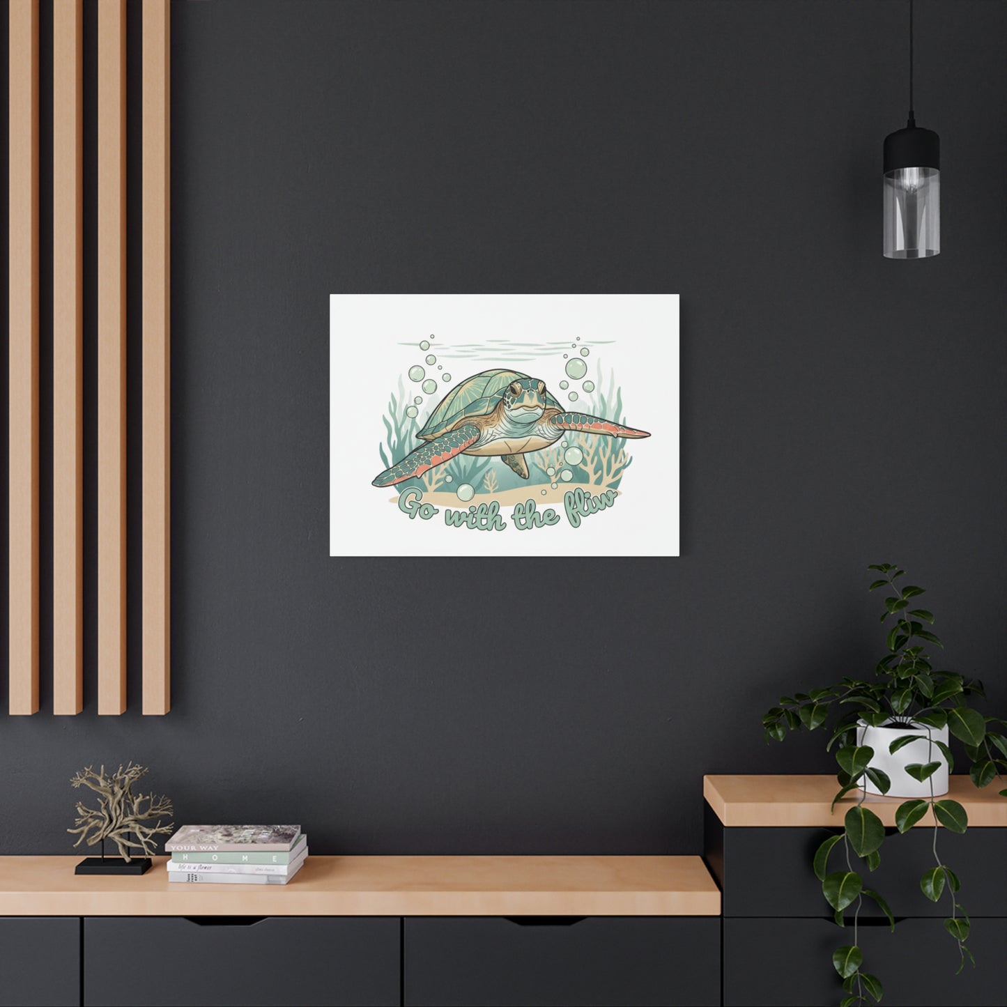 Go with the Flow Turtle Canvas