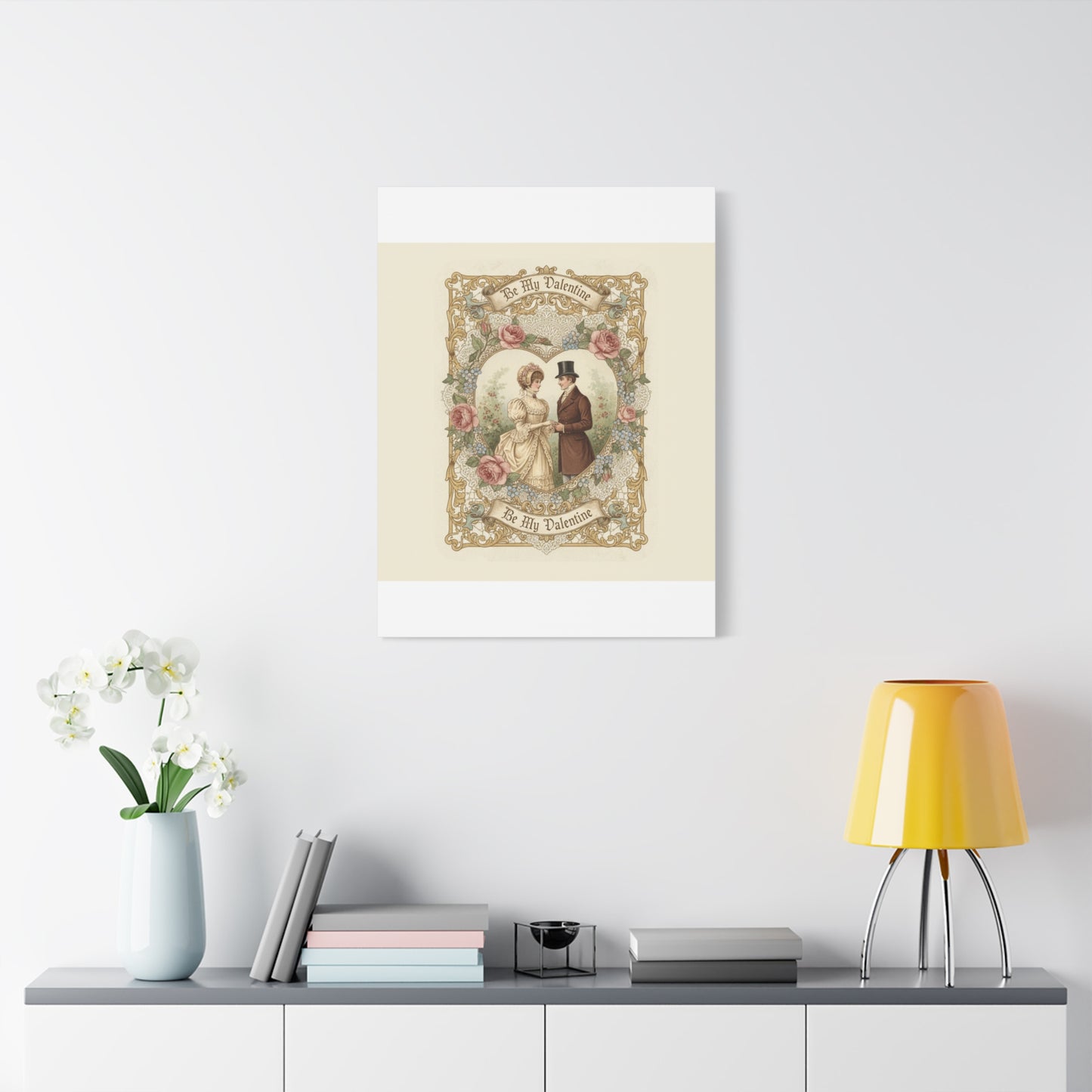 Victorian Valentine Print Canvas | Retro Americana, Vintage Romance