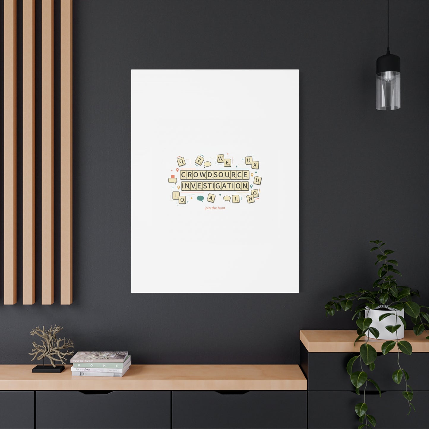 Crowdsource Investigation Canvas | Pixel Art, Gaming UI Wall Art