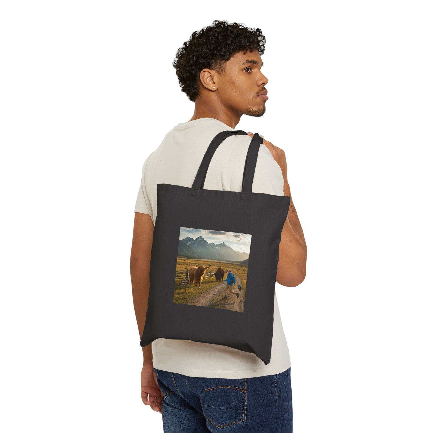 Chased by Buffalo Tote | wholesome sarcasm, soft humor design