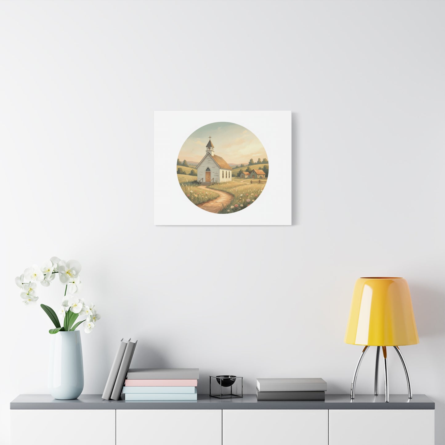 Country Church Matte Canvas, Stretched, 1.25"