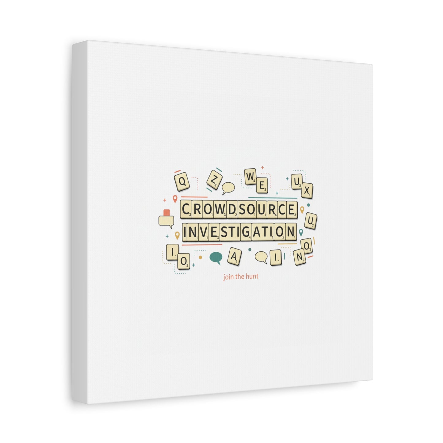 Crowdsource Investigation Canvas | Pixel Art, Gaming UI Wall Art