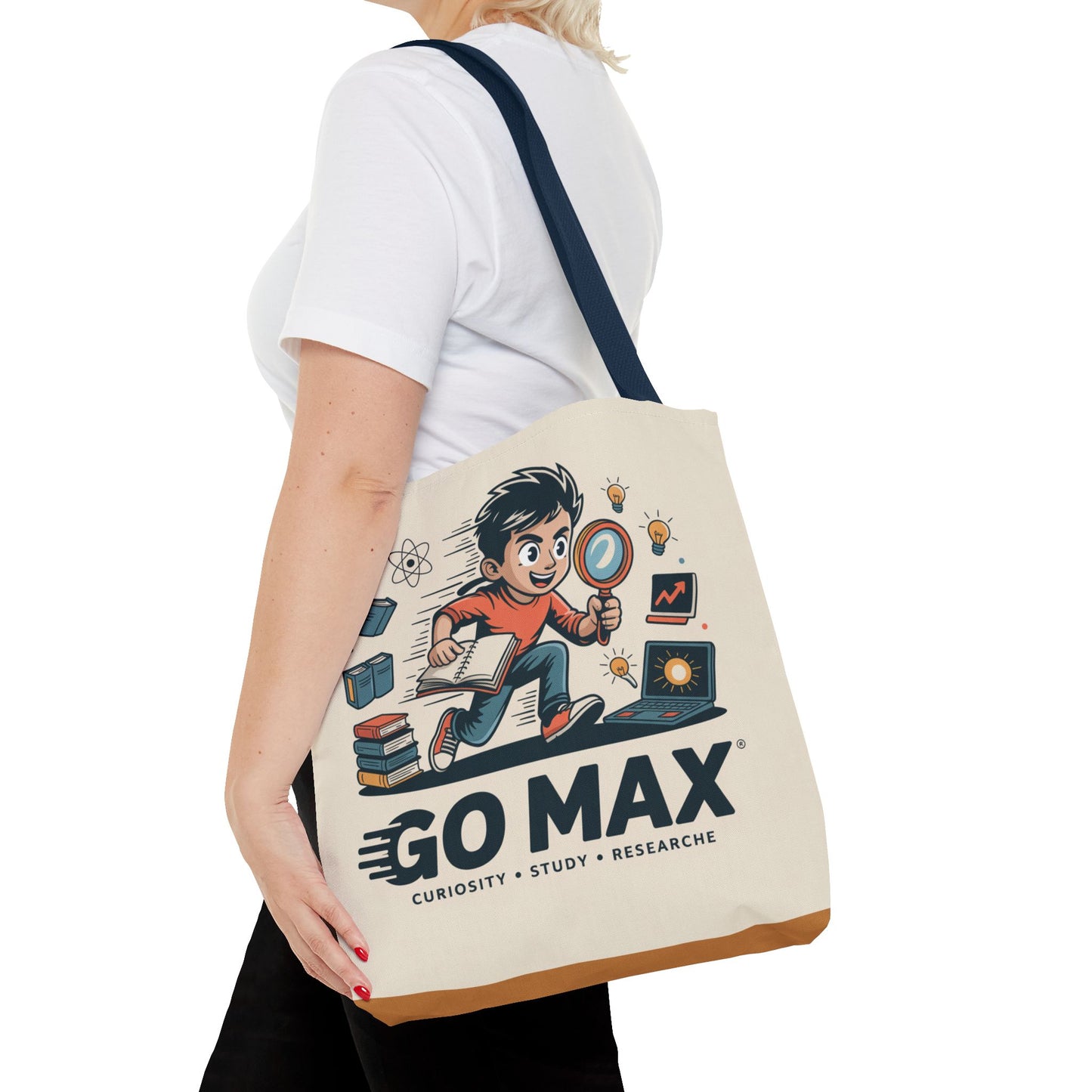 Go Max Study Tote Bag — Curiosity, Research & Learning Canvas Tote