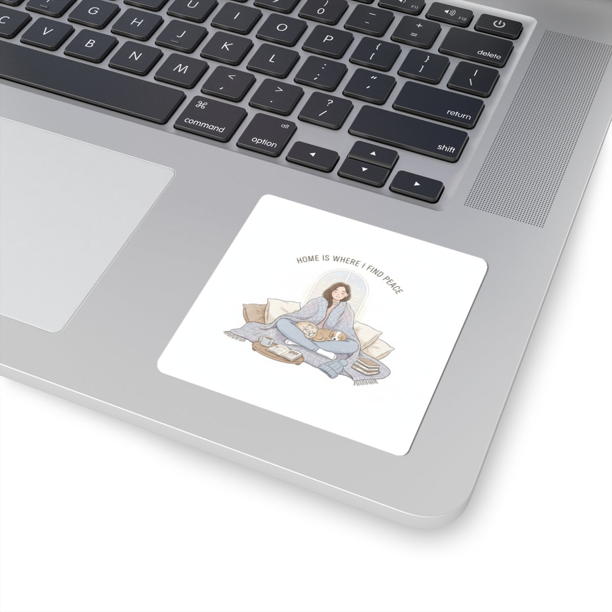 Home Is Where I Find Peace Sticker | Introvert Homebody, Cozy Winter