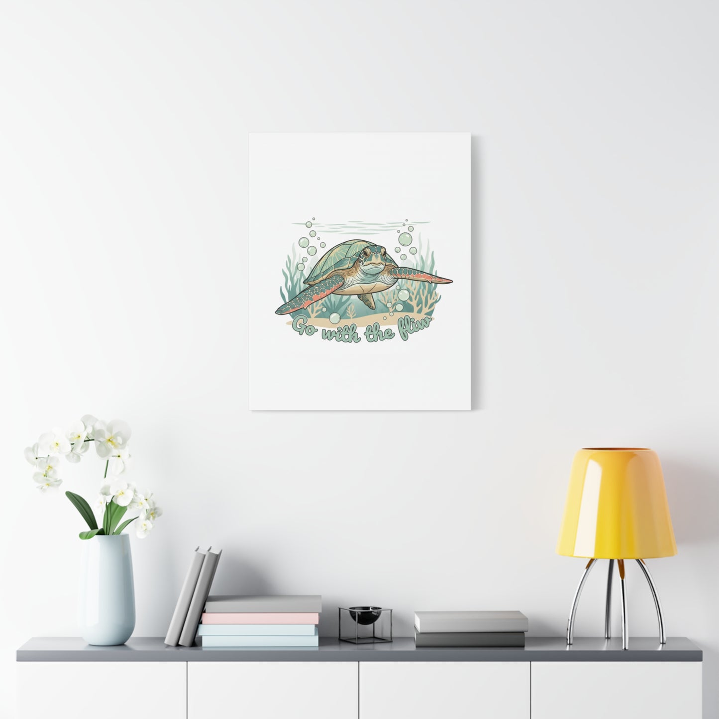 Go with the Flow Turtle Canvas