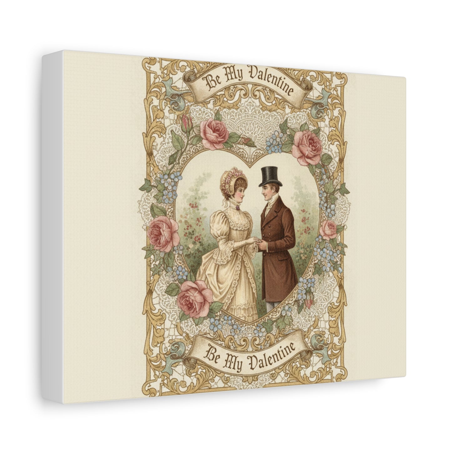 Victorian Valentine Print Canvas | Retro Americana, Vintage Romance