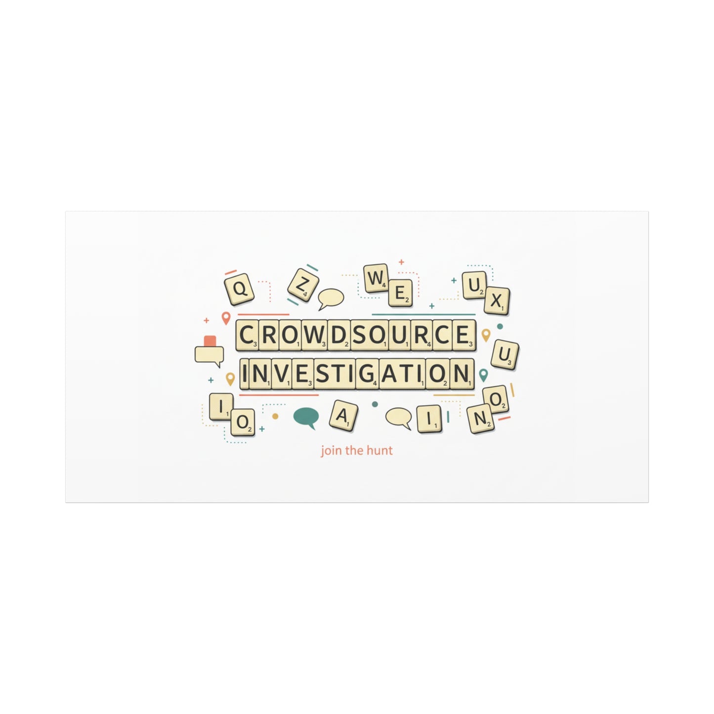 Crowdsource Investigation Canvas | Pixel Art, Gaming UI Wall Art