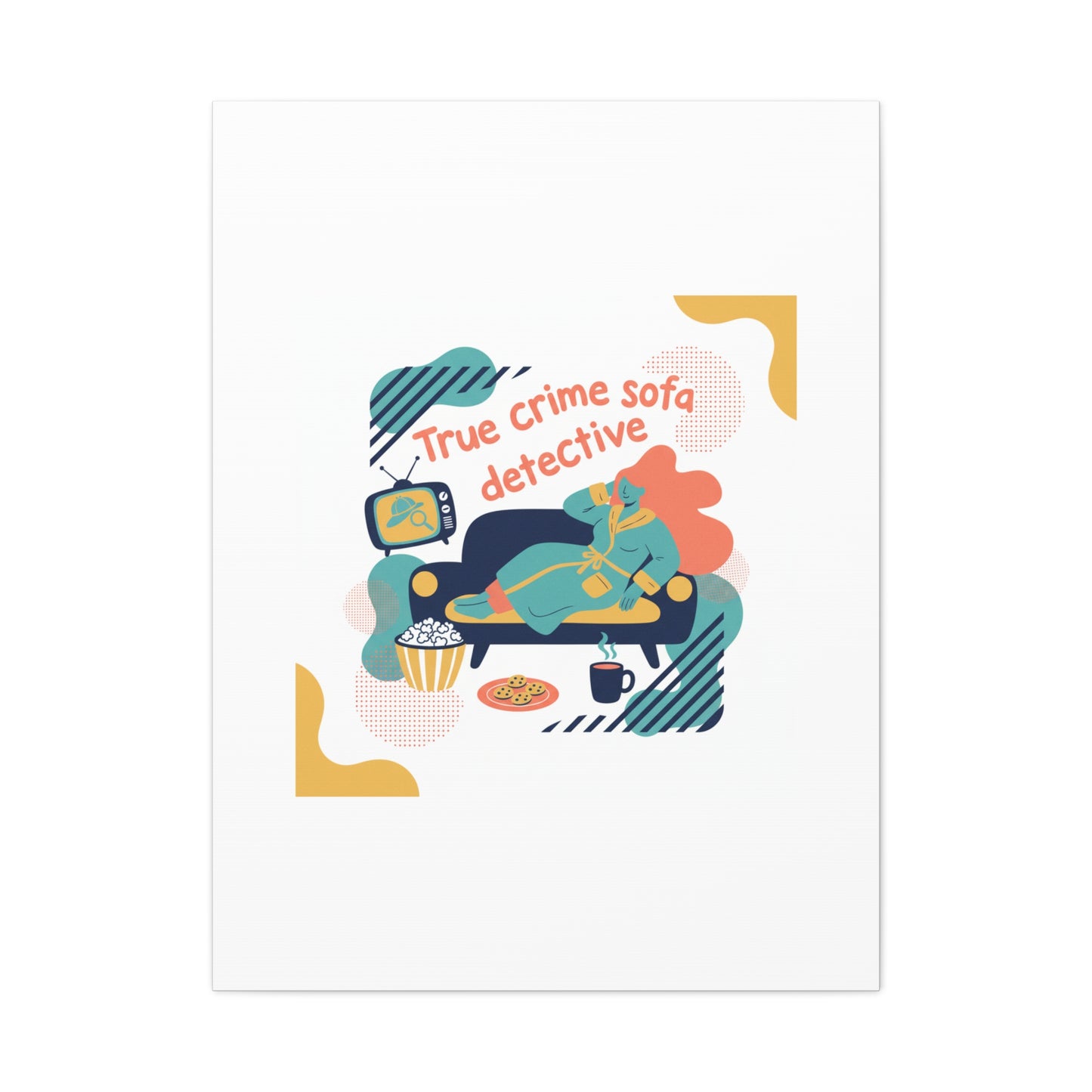 True Crime Sofa Detective Canvas