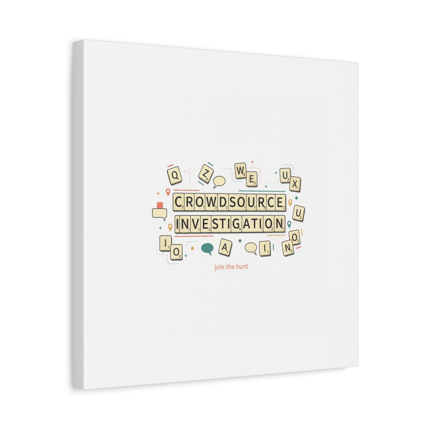 Crowdsource Investigation Canvas | Pixel Art, Gaming UI Wall Art